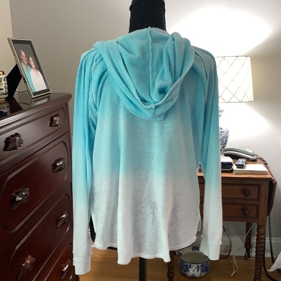 Sweatshirt Ron Jon hoodie ombré aqua white Orlando soft - Picture 7 of 13